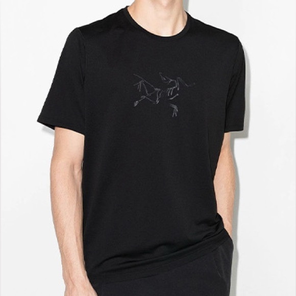 Arc’Teryx Black Logo Cotton Short Sleeve T Shirt Size Large - Picture 1 of 5